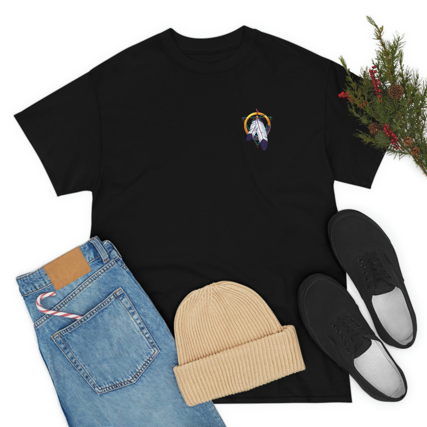 Futuristic Native American Unisex Cotton Tee