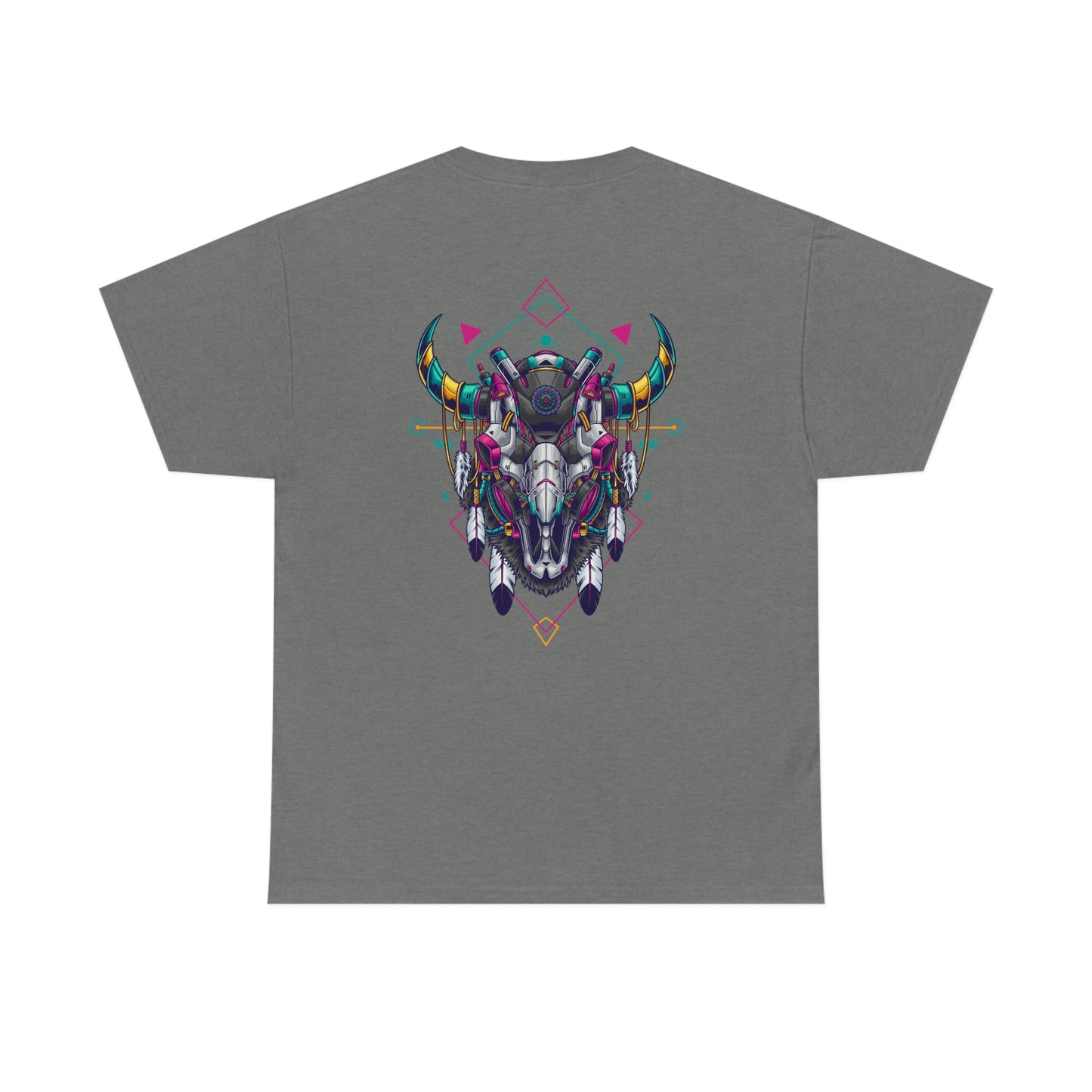 Futuristic Unisex Bison Skull  Tee