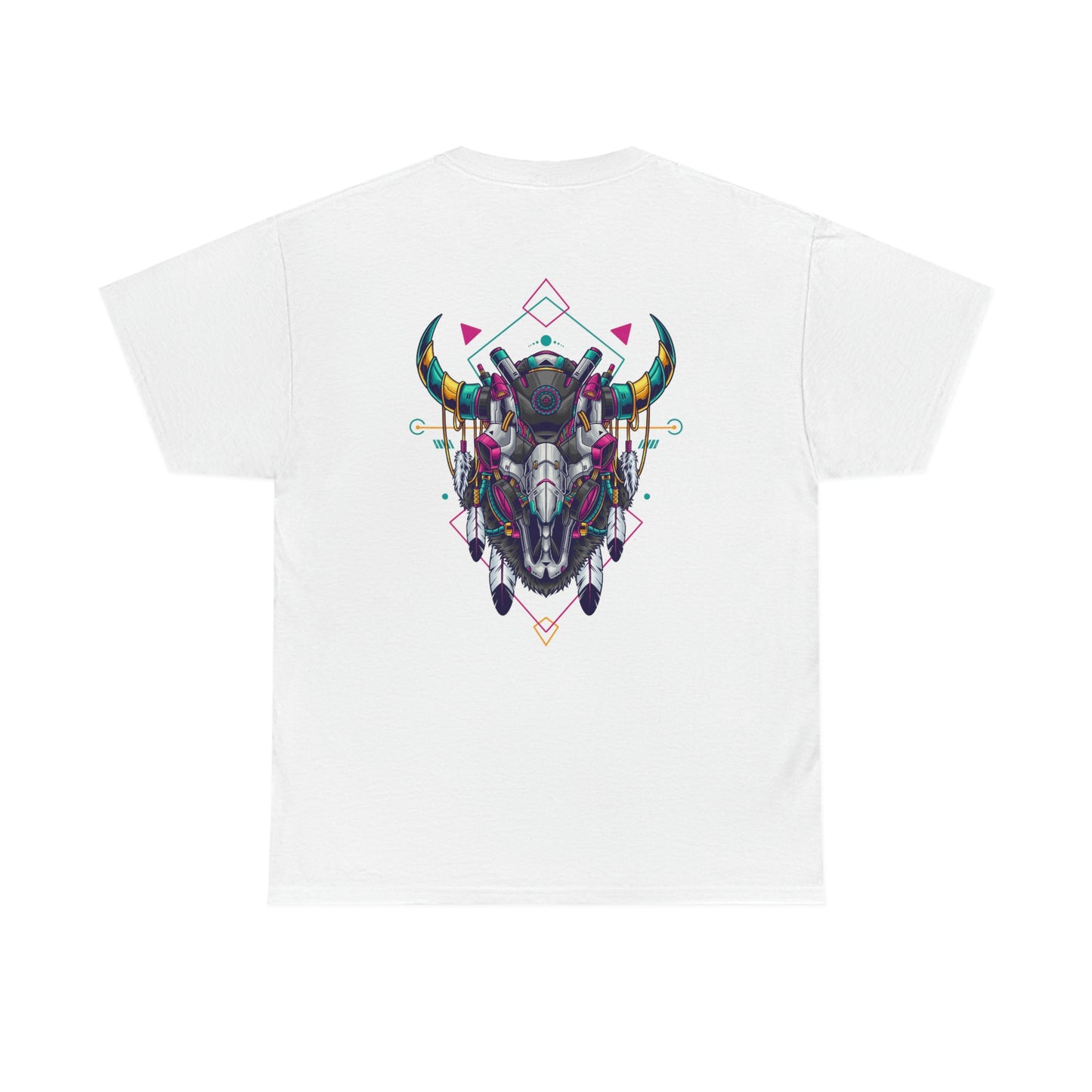 Futuristic Unisex Bison Skull  Tee